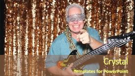  Presentation with photo - Presentation theme having booh - photo booth a man smiles background and a red colored foreground