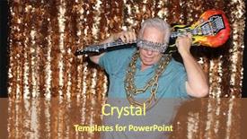  Presentation with photo - Audience pleasing PPT theme consisting of booh - photo booth a man smiles backdrop and a coral colored foreground