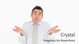  Presentation with white pigeon against the blue - PPT theme having posing against a white background background and a white colored foreground