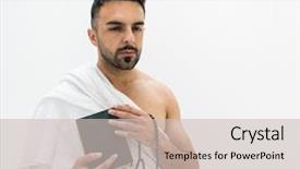  Presentation with kaaba mecca - Amazing presentation having posing as ready for hajj backdrop and a soft green colored foreground