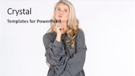  Presentation with food safety model - Audience pleasing slide deck consisting of posing in a studio environment backdrop and a  colored foreground