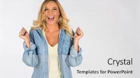  Presentation with emotion - Amazing PPT theme having posing in a studio environment backdrop and a white colored foreground