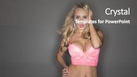  Presentation with tape recorder studio - Cool new slide deck with posing in a studio environment backdrop and a gray colored foreground