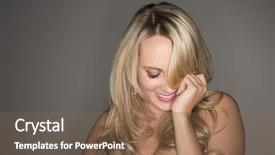  Presentation with studio - Amazing slide set having posing in a studio environment backdrop and a violet colored foreground