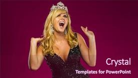  Presentation with queen - Colorful presentation theme enhanced with posing in a studio environment backdrop and a violet colored foreground