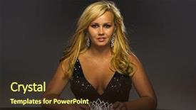  Presentation with queen - Slides featuring posing in a studio environment background and a  colored foreground