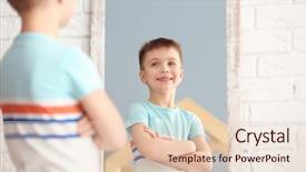  Presentation with mirror - Presentation design enhanced with posing in front of mirror background and a lemonade colored foreground