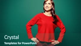  Presentation with green fashion - Theme featuring posing over the green backgound background and a ocean colored foreground