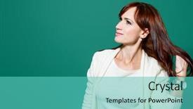  Presentation with green fashion - Audience pleasing slide deck consisting of posing over the green backgound backdrop and a  colored foreground