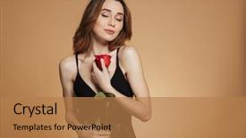  Presentation with jasmine rice brown rice black - Amazing presentation theme having posing with a rose flower backdrop and a coral colored foreground