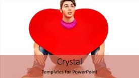  Presentation with smart watch red heart - Amazing presentation theme having posing with big red heart backdrop and a  colored foreground