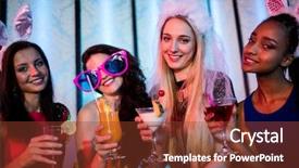  Presentation with cocktail bar - Beautiful theme featuring posing with glass of cocktail backdrop and a tawny brown colored foreground
