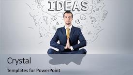  Presentation with yoga - Theme with position and meditates with doodle background and a light gray colored foreground
