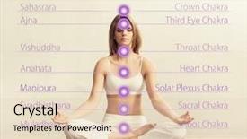  Presentation with woman body - Presentation with position colored lights with chakra background and a lemonade colored foreground