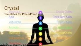  Presentation with buddhism religion - Presentation theme having position colored lights with chakra background and a lemonade colored foreground