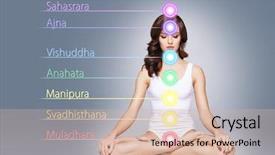  Presentation with chakra - Amazing slide deck having position colored lights with chakra backdrop and a soft green colored foreground