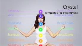  Presentation with chakra - Slide set featuring position colored lights with chakra background and a light gray colored foreground