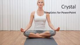  Presentation with health woman running female runner - Colorful slide set enhanced with positioning - beautiful woman young female practicing backdrop and a white colored foreground