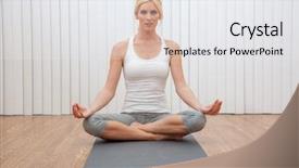  Presentation with health woman running female runner - Slide set featuring positioning - beautiful woman young female practicing background and a white colored foreground