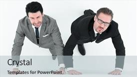  Presentation with positioning - Slides featuring positioning - business competitors at the starting background and a light blue colored foreground