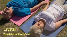  Presentation with positioning - Colorful slide deck enhanced with positioning - high angle view of active backdrop and a tawny brown colored foreground