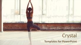  Presentation with yoga - Cool new theme with positioning - young girl practicing yoga backdrop and a cream colored foreground