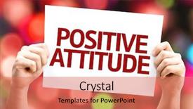  Presentation with positive attitude - Colorful theme enhanced with positive attitude card with colorful backdrop and a coral colored foreground