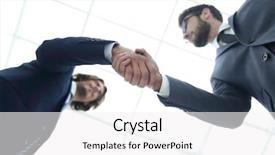  Presentation with two men on a judo - Amazing PPT theme having positive attitude relationship - bottom view of two men backdrop and a white colored foreground