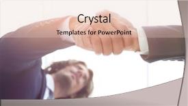  Presentation with two men climbing - Slide deck featuring positive attitude relationship - bottom view of two men background and a lemonade colored foreground