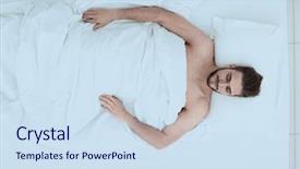  Presentation with relaxation - Presentation theme consisting of positive attitude relationship - young man relaxation background and a  colored foreground