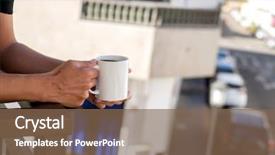  Presentation with behavior - Cool new PPT theme with positive behavior - closeup of a young caucasian backdrop and a violet colored foreground