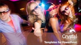  Presentation with behavior - Beautiful presentation theme featuring positive behavior - group of young people having backdrop and a red colored foreground