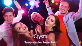  Presentation with dancing - PPT theme featuring positive behavior - young people having fun dancing background and a tawny brown colored foreground