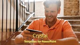  Presentation with ginger - PPT theme enhanced with positive-cheerful-ginger-man-playing background and a  colored foreground