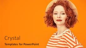  Presentation with emotions - PPT theme enhanced with positive-emotions-summer-fashion background and a gold colored foreground