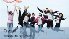  Presentation with teen girls - Beautiful presentation design featuring behind an expression of gratitude backdrop and a  colored foreground.