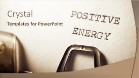  Presentation with energy - Colorful PPT theme enhanced with positive-energy-text-written backdrop and a cream colored foreground