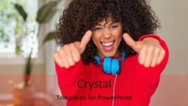  Presentation with african american marriage - Cool new presentation theme with positive gesture with hand thumb backdrop and a crimson colored foreground