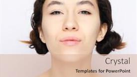  Presentation with emotions - Slides having positive human emotions headshot of happy emotional teenage gir background and a coral colored foreground