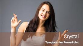  Presentation with body language - Audience pleasing theme consisting of beautiful satisfied girl beggs god backdrop and a tawny brown colored foreground