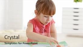  Presentation with speech therapy - Audience pleasing presentation consisting of girl reading book at speech backdrop and a soft green colored foreground