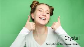  Presentation with body language - PPT theme having respect to someone body language background and a mint green colored foreground