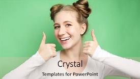  Presentation with sign language - PPT theme with respect to someone body language background and a lemonade colored foreground