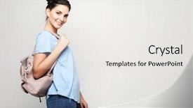  Presentation with clothes - Presentation design featuring motivation emotion - woman with hairbuns wearing casual background and a white colored foreground