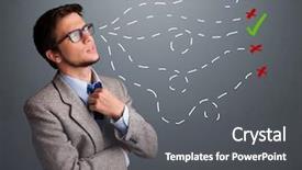  Presentation with negative - PPT theme with positive negative - handsome young man choosing background and a dark gray colored foreground