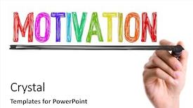  Presentation with motivation - Amazing PPT theme having positive psychology - hand with marker writing backdrop and a white colored foreground