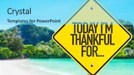  Presentation with today - Presentation theme with positive psychology - today im thankful for sign background and a arctic colored foreground