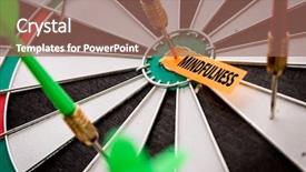  Presentation with mindfulness - Colorful slides enhanced with positive psychology strengths - mindfulness backdrop and a violet colored foreground