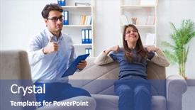  Presentation with guidance and counselling - Beautiful presentation featuring positive psychotherapy - psychologist counselling woman beaten backdrop and a  colored foreground