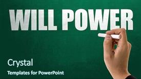  Presentation with psychotherapy - PPT theme having positive psychotherapy - will power background and a forest green colored foreground